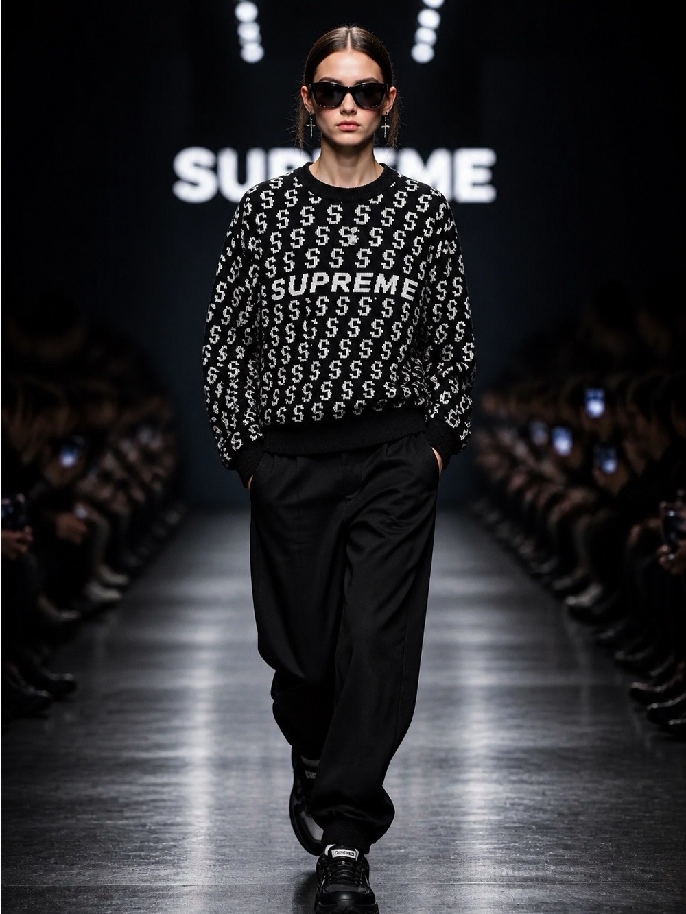 Supreme Monochrome Logo Knit